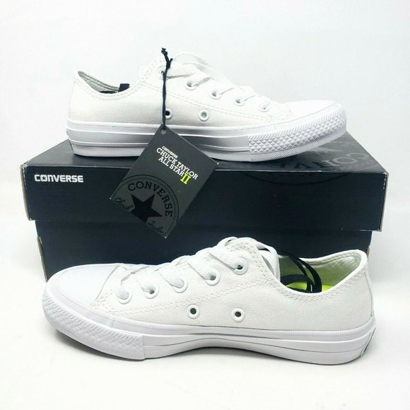 Converse Shoes - Converse All Star Women Size 5.5 White Low Top Fabric 550154C Lunarlon Insoles